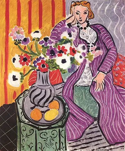 Robe violette et Anémones Henri Matisse
